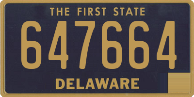 DE license plate 647664