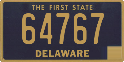 DE license plate 64767