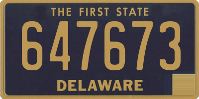 DE license plate 647673