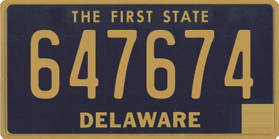 DE license plate 647674