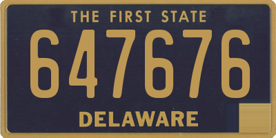 DE license plate 647676