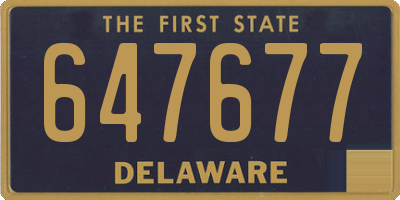 DE license plate 647677