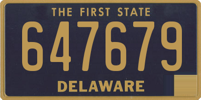 DE license plate 647679