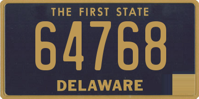 DE license plate 64768