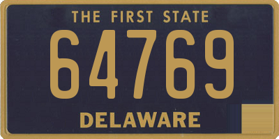 DE license plate 64769
