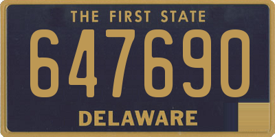 DE license plate 647690