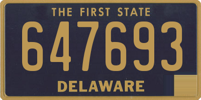 DE license plate 647693