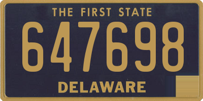 DE license plate 647698