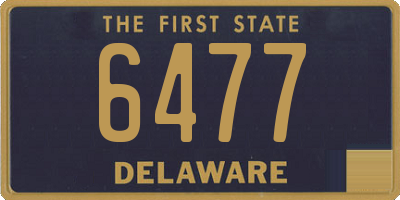 DE license plate 6477