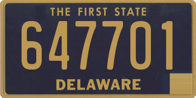 DE license plate 647701