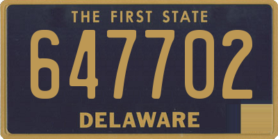 DE license plate 647702