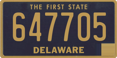 DE license plate 647705