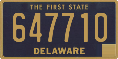DE license plate 647710