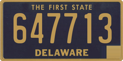 DE license plate 647713