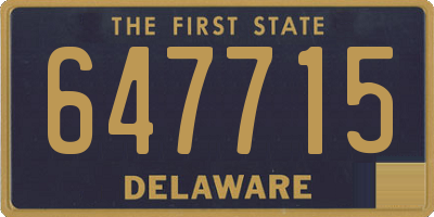 DE license plate 647715