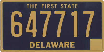 DE license plate 647717