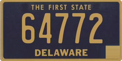 DE license plate 64772