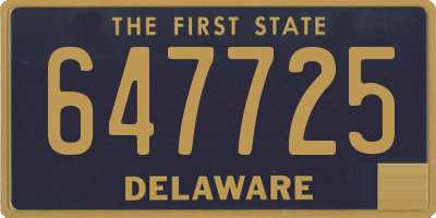 DE license plate 647725