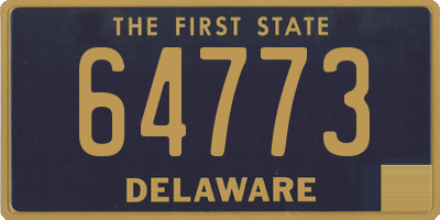 DE license plate 64773