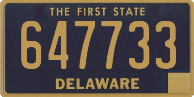DE license plate 647733