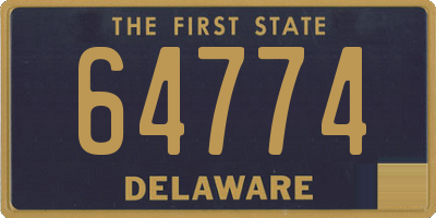 DE license plate 64774