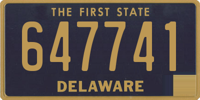 DE license plate 647741