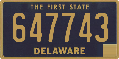 DE license plate 647743