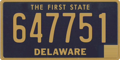 DE license plate 647751