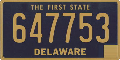DE license plate 647753