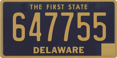 DE license plate 647755