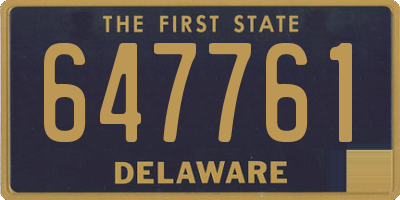DE license plate 647761