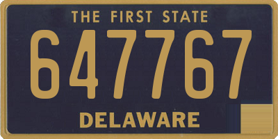 DE license plate 647767