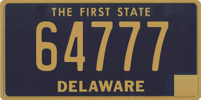 DE license plate 64777