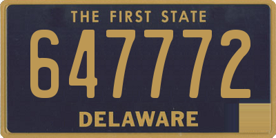 DE license plate 647772