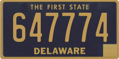 DE license plate 647774