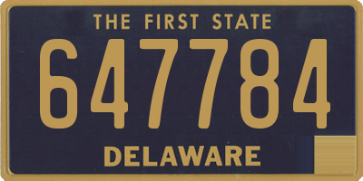 DE license plate 647784