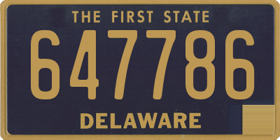 DE license plate 647786