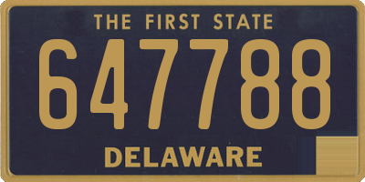 DE license plate 647788