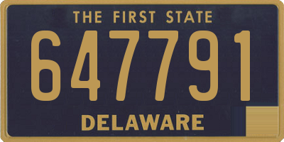 DE license plate 647791