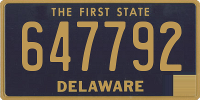 DE license plate 647792
