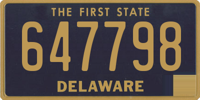 DE license plate 647798