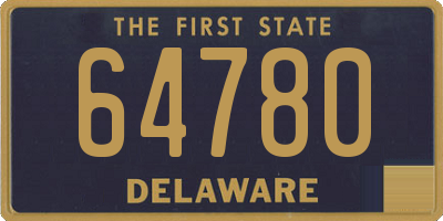 DE license plate 64780