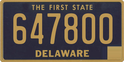 DE license plate 647800