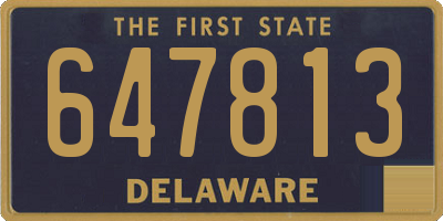 DE license plate 647813