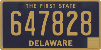 DE license plate 647828