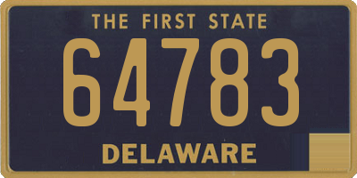 DE license plate 64783