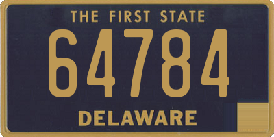 DE license plate 64784