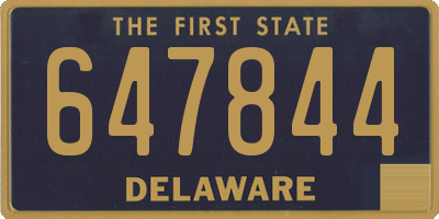 DE license plate 647844