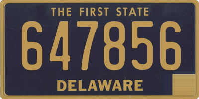 DE license plate 647856