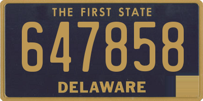 DE license plate 647858